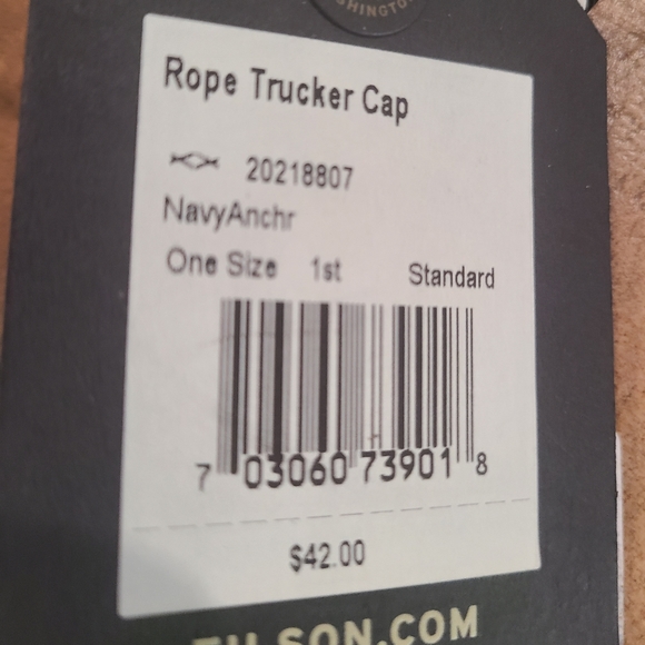 Filson Captain Rope Snap Back Hat - Picture 5 of 6